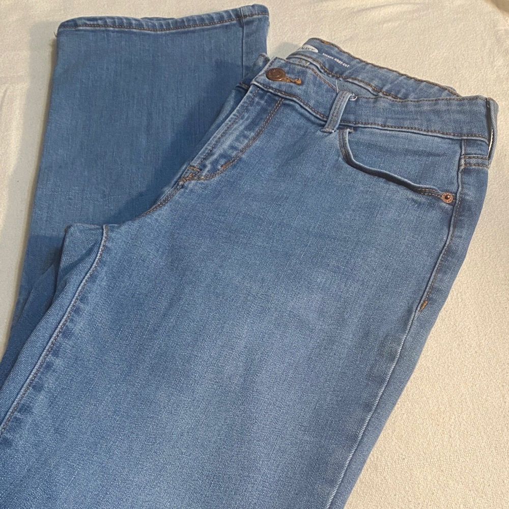 Old Navy Kicker Boot-Cut Light Blue Denim Wash Women’s 10 Long Stretch Jeans